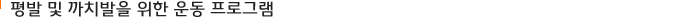 평발및까치발을 위한 운동프로그램